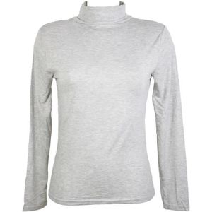 Miss Rouge T-Shirt Sous Pull Femme Manches Longues Col Roulé - Coupe Skinny