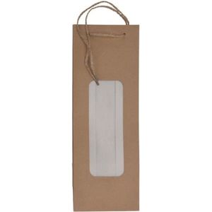 Anawakia Lot de 10 sacs en papier kraft pour bouteilles de vin ou de champagne 11 x 9 x 35 cm