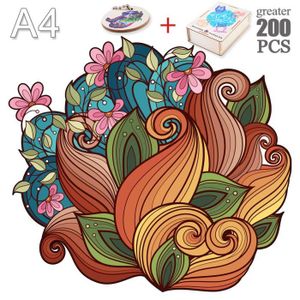 PUZZLE ZHIWU-03-A4 - Puzzle En Bois Coloré Pour Adultes E