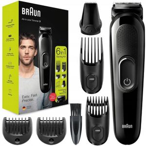 Tondeuse barbe et cheveux BRAUN BT7220, 4 accessoires et rasoir Fusion5  ProGlide de Gillette - Le comptoir du Barbier
