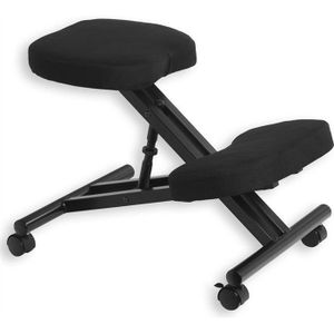 Tabouret, chaise ergonomique, siège assis genoux en Métal et réglable -  noir HB046 - Cdiscount Maison