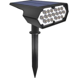 SPOT D'EXTÉRIEUR  Projecteurs De Paysage Solaires 19Leds Spot Light Applique Murale 2-En-1 Lumières D'Aménagement Paysager Solaires D'Extérieu[n812]