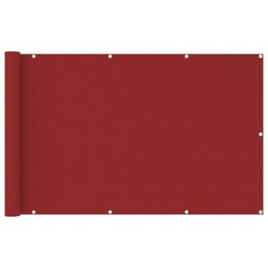 CLÔTURE - GRILLAGE MOH-Écran de balcon Rouge 120x600 cm PEHD