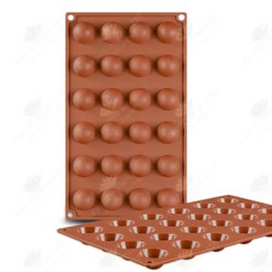 MOULE  HTBE® 24 grand demi-cercle chocolat brique rouge c