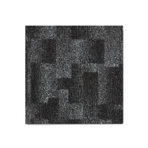 MOQUETTE - FIBRE Dalles de moquette | Antistatiques et absorbant les sons | Santo | Noir | 50 x 50 cm