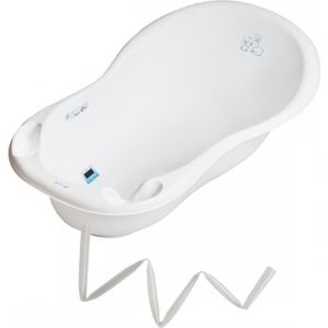 BAIGNOIRE  Baignoire bébé thermomètre Blanc Lapin 102 cm + Tuyau