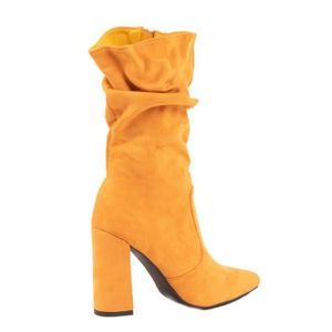 bottine jaune moutarde femme