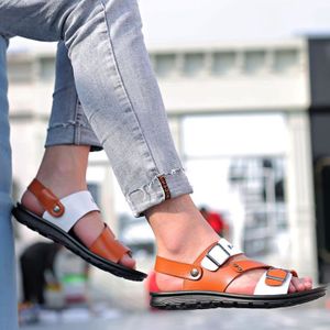 sandales homme orange