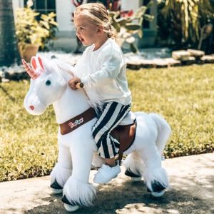 VEHICULE PORTEUR PonyCycle - Porteur Licorne blanche - Vélo équilibre pour les 3 à 5 ans - Jouet plein air