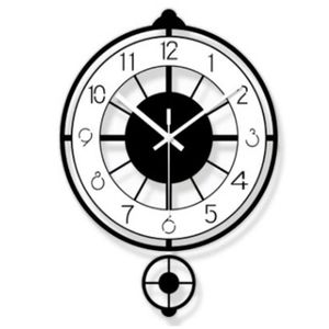 Topkey Horloge Murale Ronde silencieuse sans tic-tac 30 cm Vert Menthe