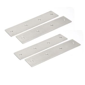Plat en Acier Inoxydable Réparation Réparation Fixation Plaque Parenthèses 80mmx17mm 5 pcs