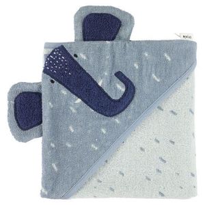 SORTIE DE BAIN Trixie serviette de bain Mrs. Elephant75 x 75 cm coton biologique bleu