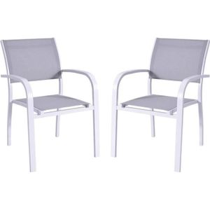 Ensemble table et chaise de jardin Ensemble de jardin PAIA en aluminium et textilène 