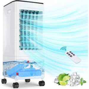 CLIMATISEUR MOBILE Climatiseur Portable, 3 en 1 Refroidisseur d'Air Évaporatif, Oscillation, Minuterie 1-7H, Télécommande, 3 Vitesses, 3 A154