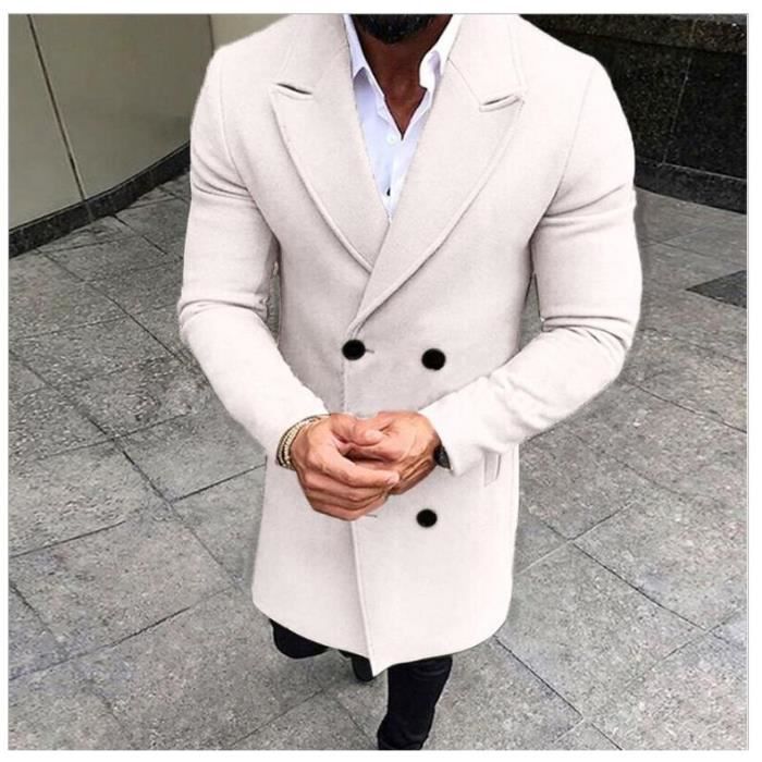 long manteau blanc homme