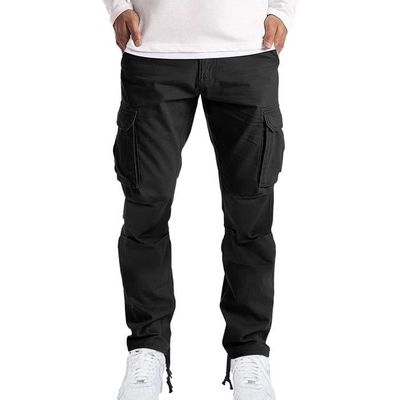 Pantalon Homme Multifonction - Style Militaire, élastique, Nombreuses Poches, Pour Travail, Moto, Randonnée - 14