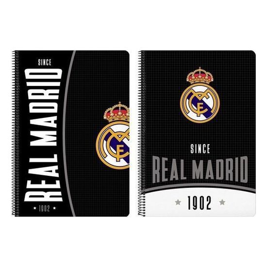 Classeur A4 Football Officiel Classeur A4 Real Madrid - Collection Officielle, 4 Anneaux, 26x32cm, Idéal Rentrée Scolaire Classeur 4 Anneaux Officiel