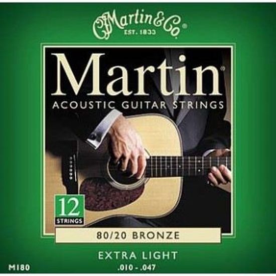 Jeu de cordes pour guitare folk light Martin - Cdiscount