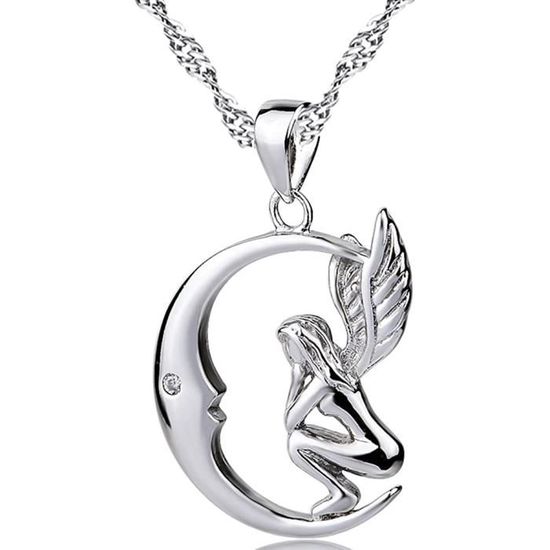 Pendentif Ange En Argent Sterling 925 - Style Ancien Petit Modèle - Occasion - Fabriqué En Allemagne