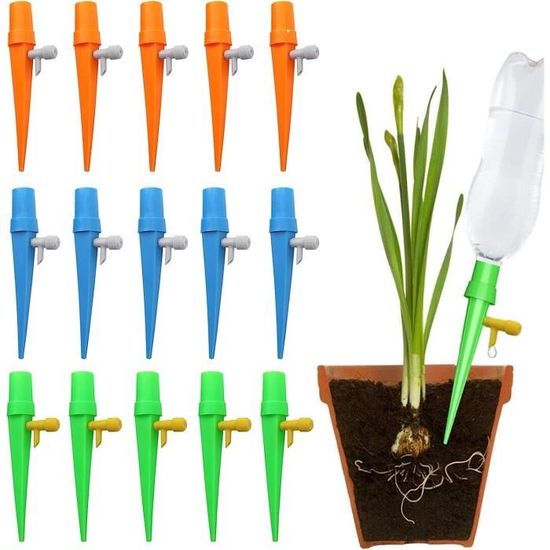 Kit D'irrigation Goutte à Goutte 18 Pièces - Système D'arrosage Automatique Réglable Pour Plantes En Pot, Intérieur Et Extérieur