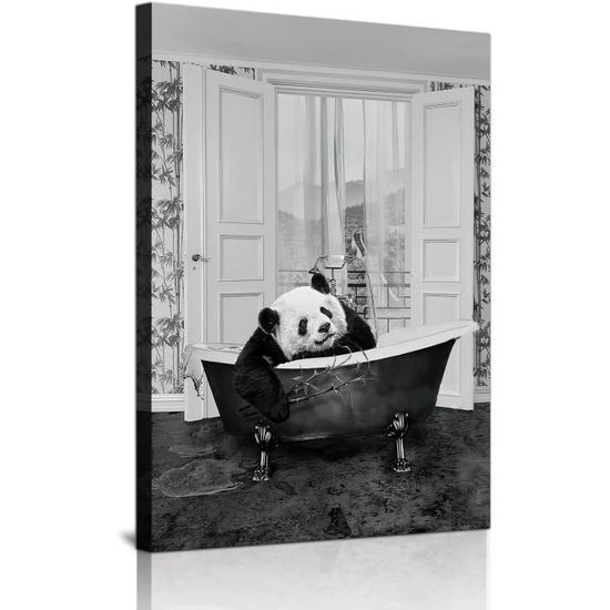 Affiche Animaux Drole Noir et Blanc 40x50cm Poster Amusant WC Toilette Tableau Decoration Murale Impression sur Toile Salle de Bain Affiche Poster Toile Art Moderne Chambre Adulte Deco (BYPT49-40x50 Affiche Animaux Drole Noir et Blanc 40x50cm Poster Amusant WC Toilette Tableau Decoration Murale Impression sur Toile Salle de Bain Affiche Poster Toile Art Moderne Chambre Adulte Deco (BYPT49-40x50
