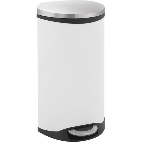 Sensor Poubelle Blanc Inox 30 Litres