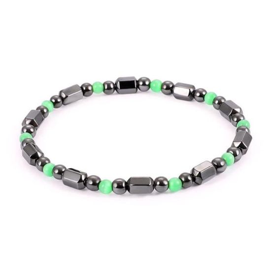 Bracelet Ou Collier Perles D'hématite - Thérapie Magnétique - Bijou Rétro - Longueur Adjustable