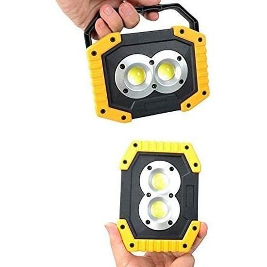 Projecteur LED de travail rechargeable - Superbe flexibilité à 360