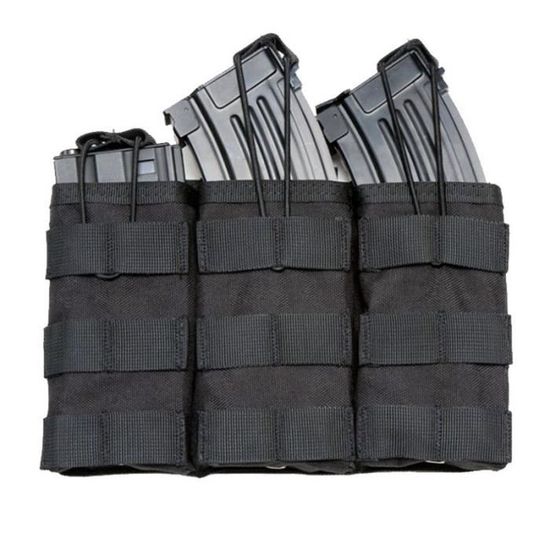Pochette Triple à Chargeurs Tactique MOLLE - Pour Fusil Type 5.56, Chasse, Airsoft