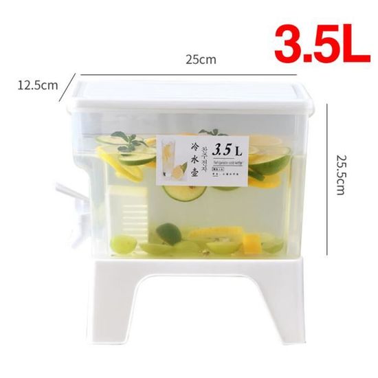 Distributeur De Boissons 5L Renywosi - Fontaine à Eau Avec Robinet Anti-Goutte Sans BPA, Idéal Réfrigérateur Pour Jus, Cocktails, Eau Fraîche Et Alcool