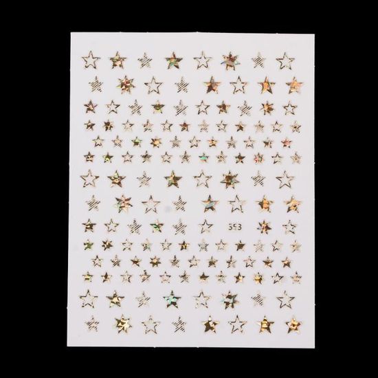 Lot De 4 Rouleaux Autocollants étoiles Paillettes - 2000 Autocollants - Pour Bricolage, école, Décoration
