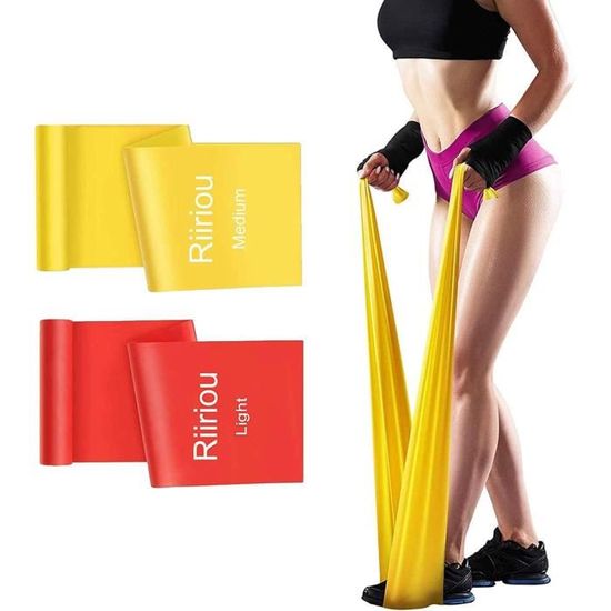 Set De 3 Bandes élastiques Fitness 2 M – 3 Niveaux De Résistance (15-25 Lb), Sans Latex, Pour Yoga/musculation