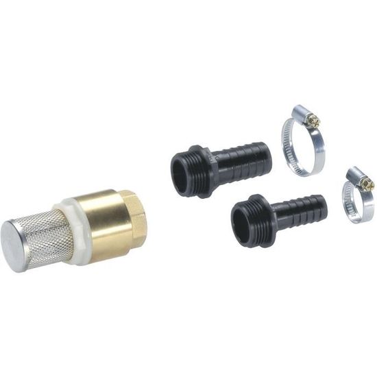 Passoire d'aspiration de valve anti-retour, raccord de tuyau de valve à pied, matériau en laiton, couleur or, valves de 3/4, connecteur de tuyau de 19 mm de diamètre (valves 3/4 diamètre