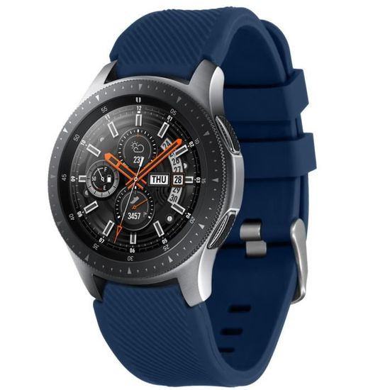 Bracelet Galaxy Watch 46mm Gear S3 Frontier Classic Watch 3 45mm Silicone Bleu Cdiscount Telephonie