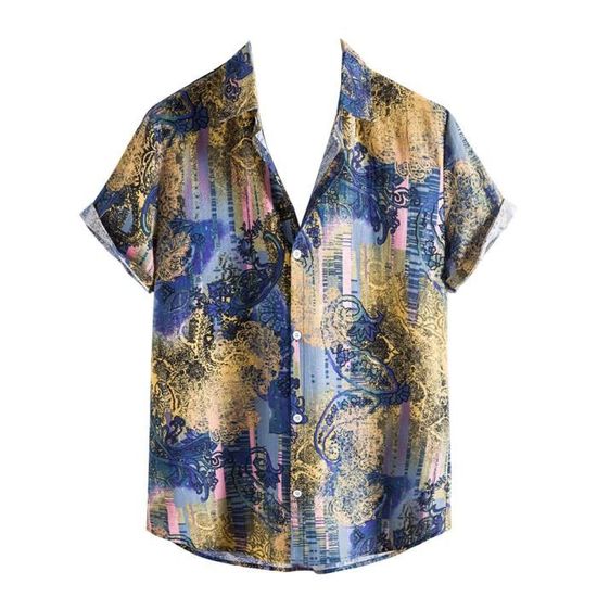Yanmucy Chemise Hawaïenne Pour Homme Et Garçon Père Et Fils Assortis à Imprimé Floral En Coton Chemise Décontractée Parent-enfant Vêtements D'été, Greenflower, 1-2 Ans