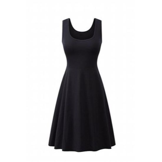 Robe Col Carré Sans Manches