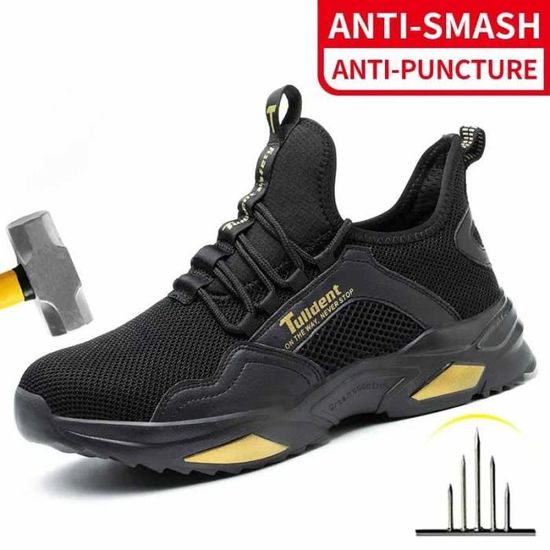 Aohuyergai Sécurité Aohuyergai Baskets De Sécurité Homme/Femme - Embouts Acier, Semelle Anti-Crevaison Kevlar | Légères Et Respirantes Chaussures De Sécurité