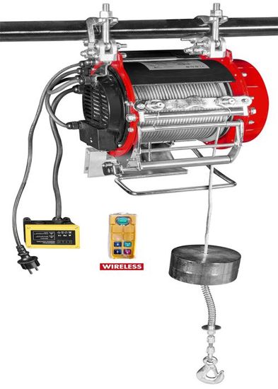 Palan électrique à câble robuste 400/800kg 32/16m 230V — free download