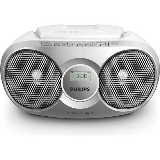PHILIPS AZ215S - Lecteur CD Portable - Tuner Radio FM - Gris