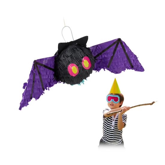 Lot De 3 Oreillers Chauve-souris Halloween Cupcakes And Cashmere - Pastel, Fausse Fourrure