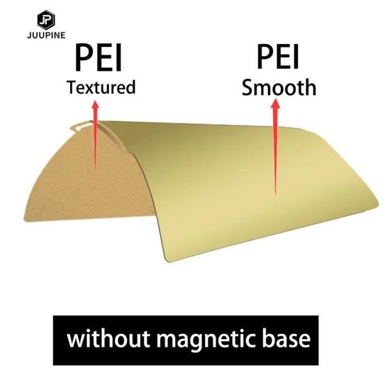 Lot De 2 Plaques PEI Texturées Dorées Double Face Pour Bambu Lab (X1C/X1/A1/P1S/P1P) - 257x257mm - Magnétique, Adhérence Et Démoulage Faciles