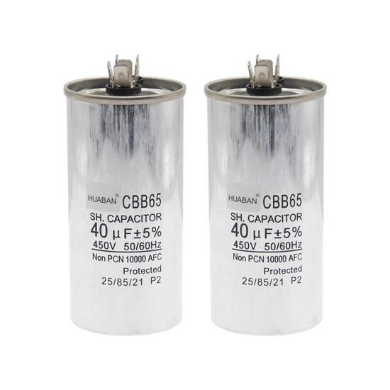 2 Pièces CBB60 3.5uF 450V 50/60Hz Condensateur Démarrage