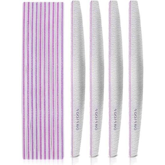 Mini Limes à Ongles Jetables 100 Grains, Double Face, Bloc De Ponçage, Outils De Manucure