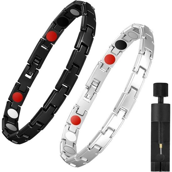 Bracelet Magnétique TRION:Z Zen Loop Duo - Design Unisexe élégant - Corde D'escalade Robuste - Ajustement Confortable