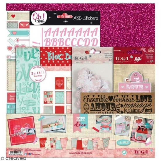 Kit Deco Scrapbooking Toga A La Folie Cdiscount Beaux Arts Et Loisirs Creatifs