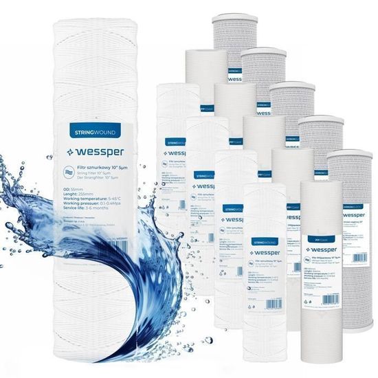 Pack Filtration Eau Desineo - Double Porte Filtre 10 Et 5 Microns