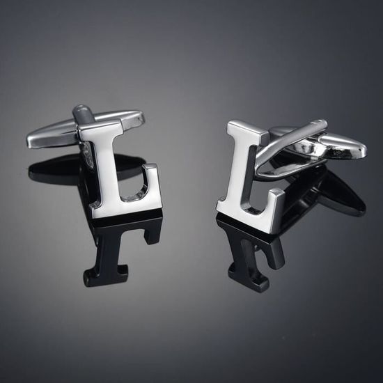 Boutons De Manchettes élégants En Métal Doré Et Noir Avec Une Pince à Cravate - Sans Nickel, Style Moderne N°706