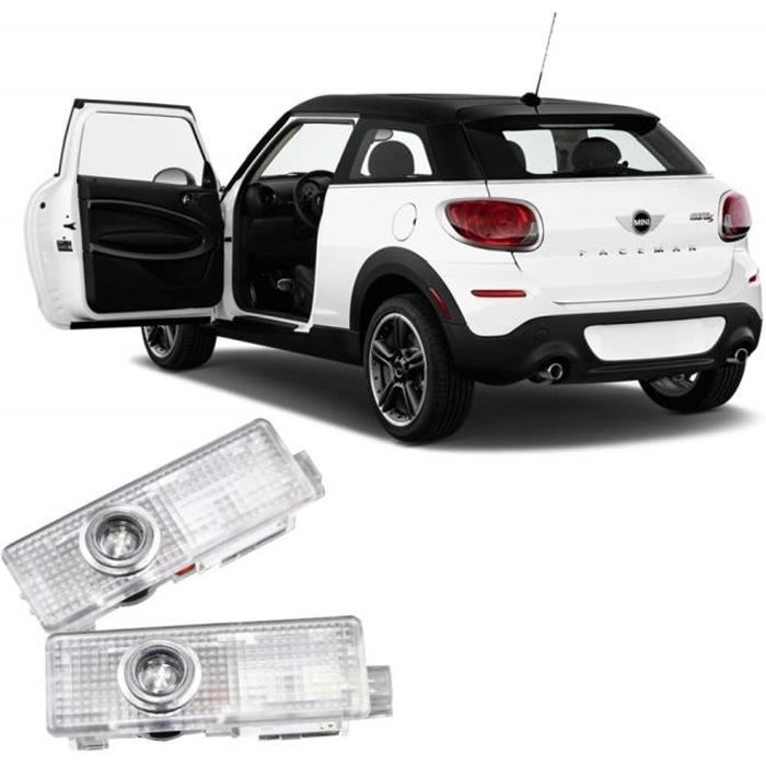 2 Pcs Porte Lumière Voiture Véhicule Fantôme LED Courtesy Bienvenue Logo Lumière Lampe Ombre Projecteur Pour Mini Cooper