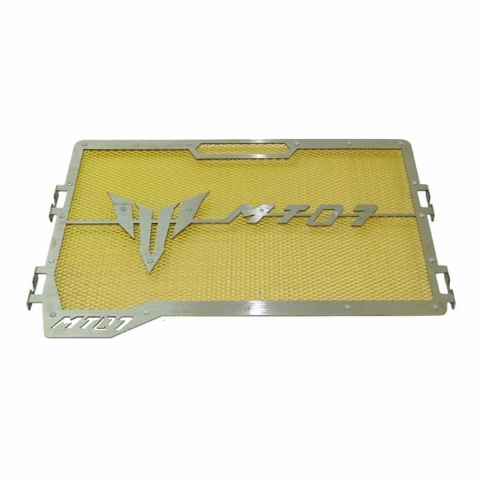 Mota Grille de Radiateur MT-07 Acier Inoxydable couleur Jaune Protection Pare Pierre 2014-2020 Accessoire Equipement