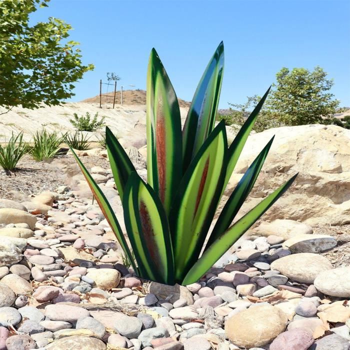 Objet Decoratif 25 -Metal Art Tequila Sculpture Rustique Jardin Yard Décor À La Maison 9 Feuilles Ngh210219103Gn